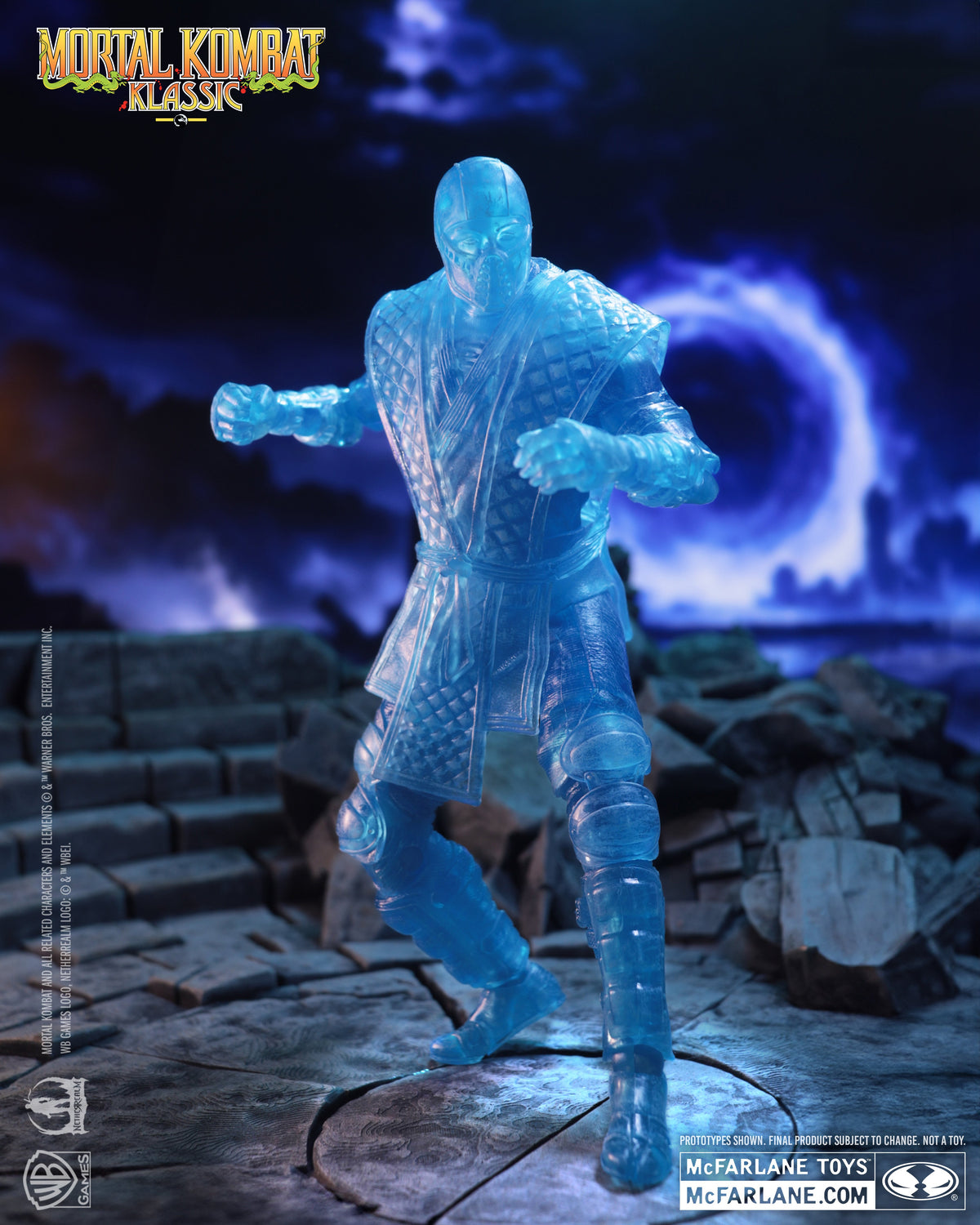 McFarlane Toys Mortal Kombat Klassic Sub-Zero (Ice Clone) 7-Inch Action Figure - View 3