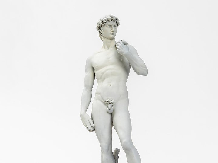 Syuto Seiko Michelangelo's David 1/35 Scale 6-Inch Plastic Model Kit - View 2