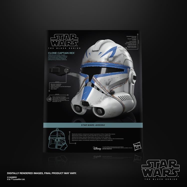 Hasbro Star Wars: The Black Series Clone Captain Rex Ahsoka 1:1 Scale Wearable Electronic Helmet - View 11