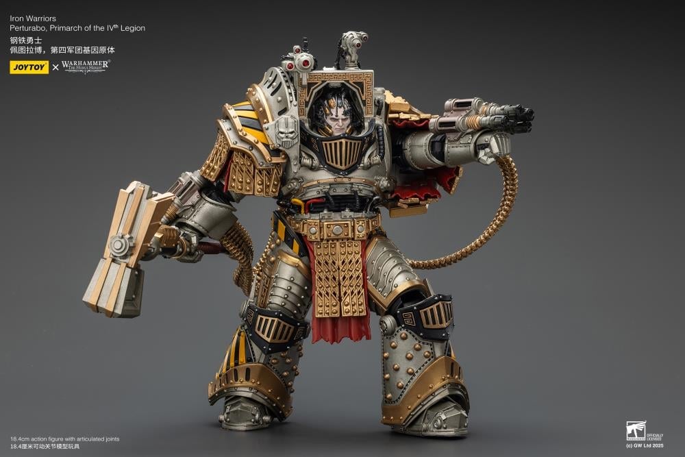 JoyToy Warhammer The Horus Heresy Iron Warriors Perturabo, Primarch of the IVth Legion 1/18 Scale Action Figure (7-Inch) - View 4