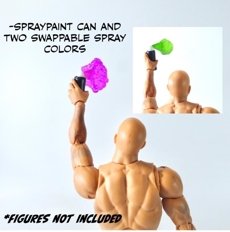 Happycat Industries Game On! Super Action Stuff Set B - Cats with Knives 2 Action Figure Accessory Set 1/12 Scale - View 14