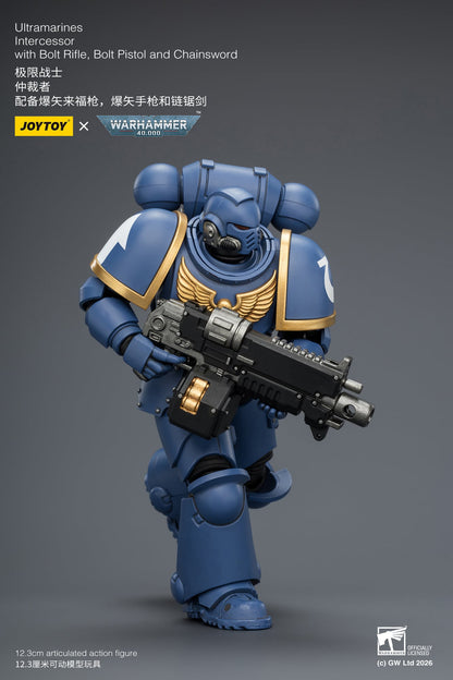 JoyToy Warhammer 40,000 Ultramarines Intercessor 1/18 Scale Plastic Action Figure 4.8-Inch - View 9