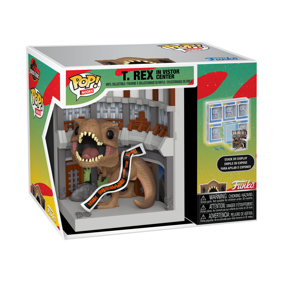 Funko Pop! Nooks Jurassic Park T. Rex in Visitor Center 6-Inch Vinyl Figure - View 3