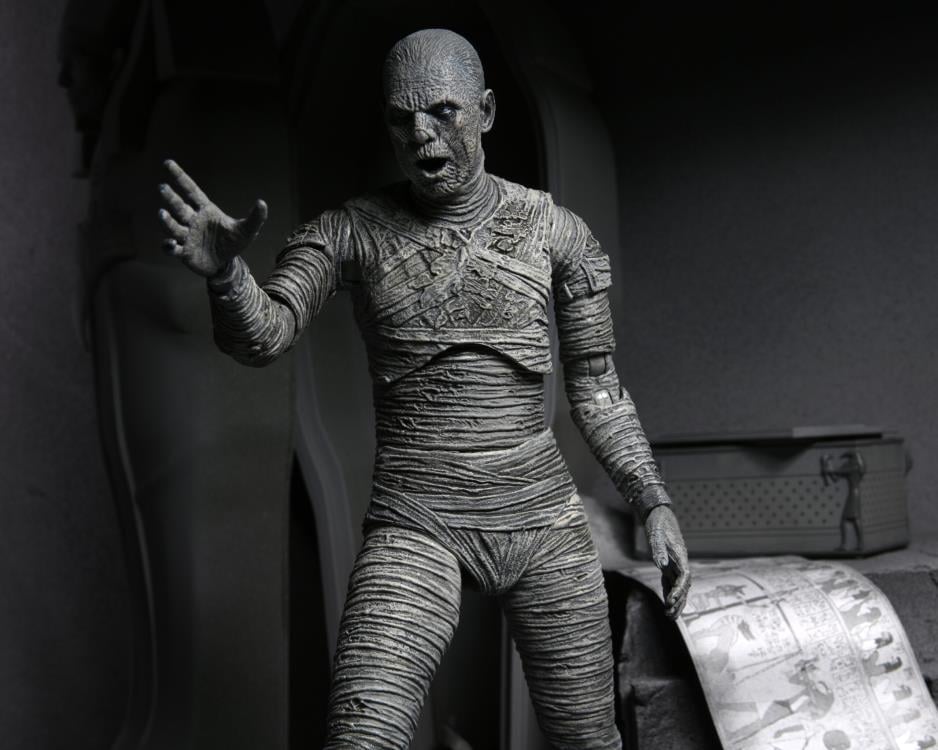 NECA Universal Monsters Ultimate Mummy (Black and White) 90th Anniversary Figure - View 16