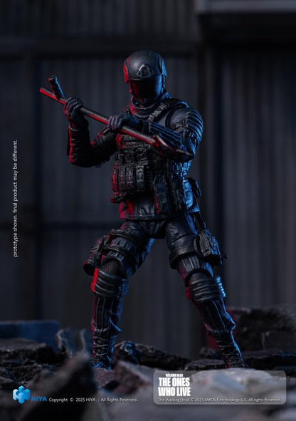 Hiya Toys The Walking Dead: The Ones Who Lived Exquisite Mini Series Civic Republic Military Soldier 1/18 Scale Action Figure - View 5