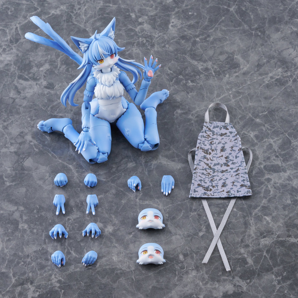 Aoshima KemoPla Omaneko Model Kit in ABS and PVC (5.8-Inch) - View 9