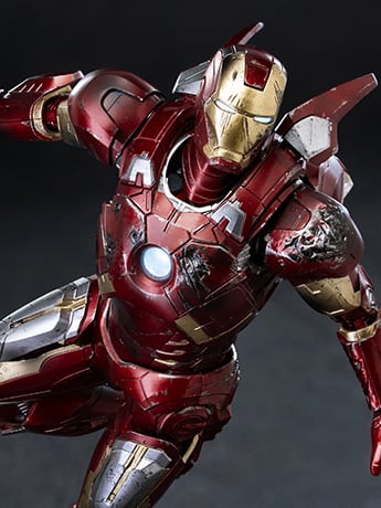 threezero Marvel Infinity Saga DLX Iron Man Mark 7 (Battle Damaged Ver.) 1/12 Scale 7-Inch Action Figure