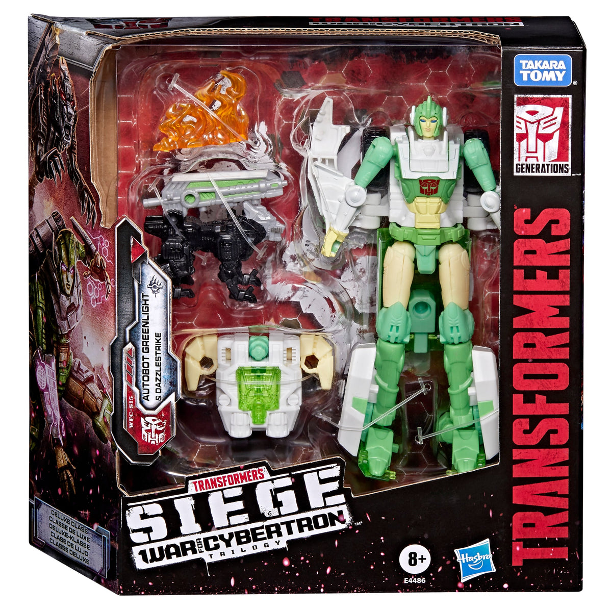 Hasbro Transformers War for Cybertron: Siege Deluxe Class Autobot Greenlight with Dazzlestrike Action Figure Set - View 7