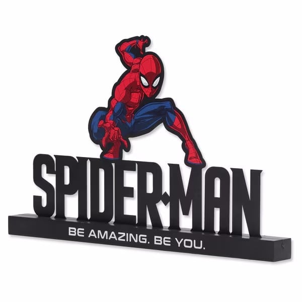 Open Road Brands Marvel Spider-Man Tabletop Decor in Metal and Wood - View 3