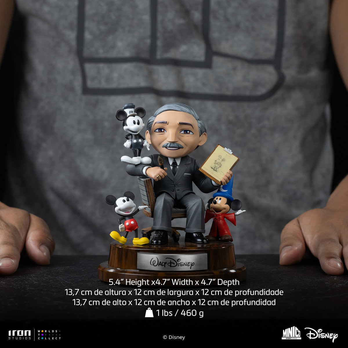 Iron Studios Disney MiniCo Walt Disney Figure with Mickey Mouse - View 7
