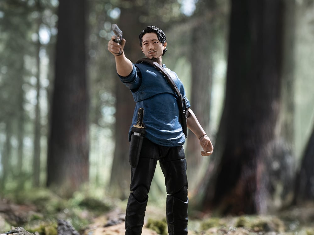 Hiya Toys The Walking Dead Exquisite Mini Series Glenn 1/18 Scale Action Figure 4-Inch - View 2