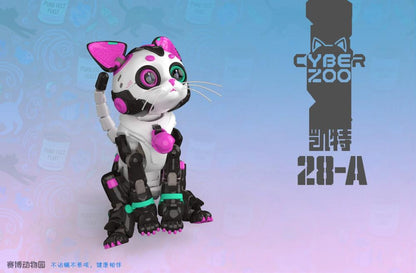 Sensmeta Cyber Zoo Cat28-A White and Black Ver. Limited Edition 4-Inch Action Figure - View 3