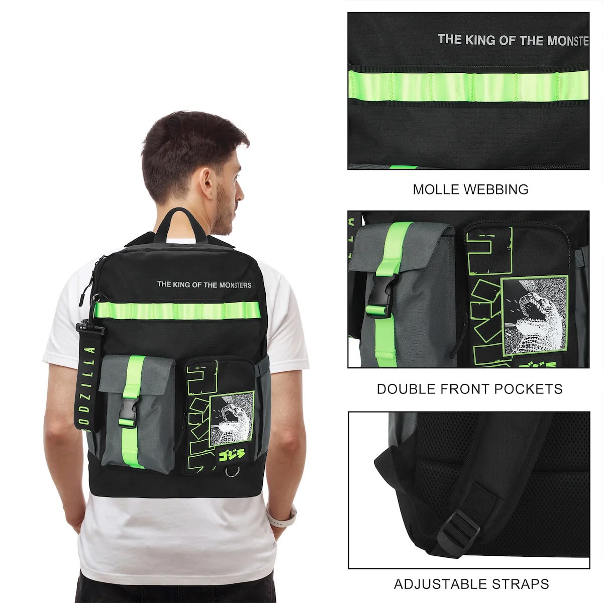 Bioworld Godzilla King of the Monsters Utility Backpack, 18.5 Inches - View 7