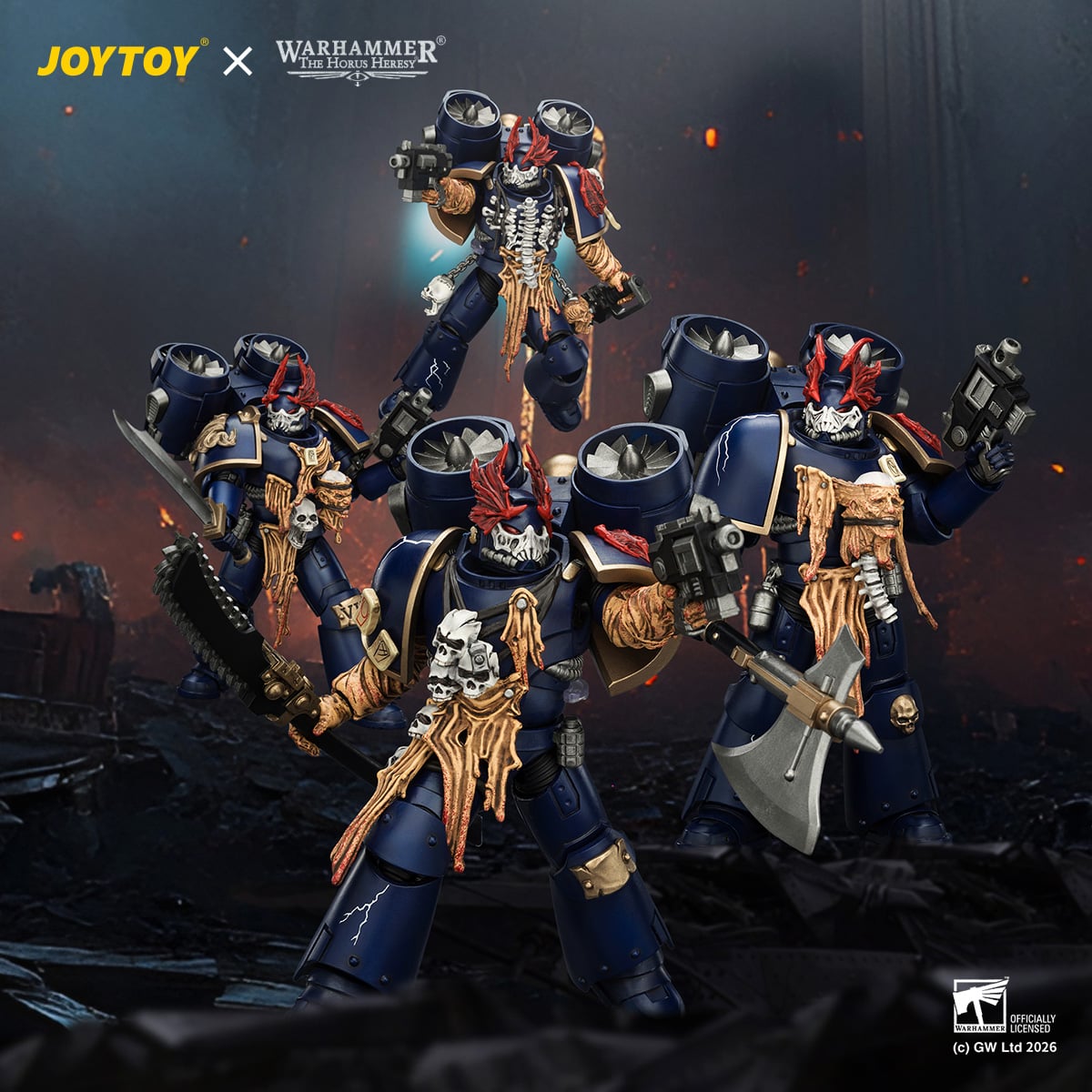 JoyToy Warhammer The Horus Heresy Night Lords Night Raptor Huntmaster 1/18 Scale Action Figure - View 14