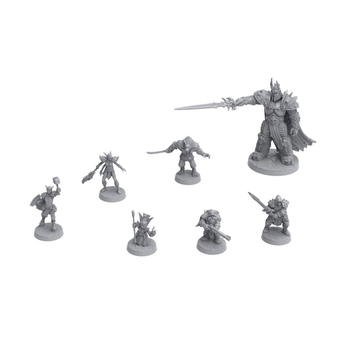 Hasbro Dungeons & Dragons x World of Warcraft Miniatures Set 2 with The Lich King - View 4