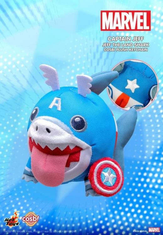 Hot Toys Marvel Comics Cosbi Jeff the Land Shark Random Plush Keychain, 4-Inch - View 7