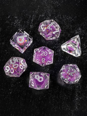 FanRoll Elixir Liquid Core Sorcerous Swirl Dice Set for Tabletop Games