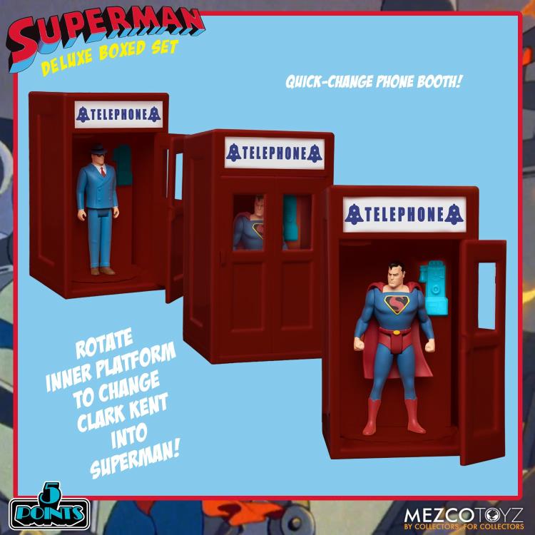 Mezco Toyz Superman: The Mechanical Monsters (1941) 5 Points Deluxe Boxed Set, 3.75-Inch - View 5