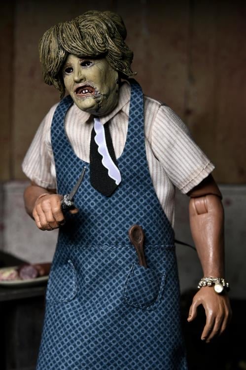 NECA The Texas Chainsaw Massacre Leatherface with Old Lady Mask 8-Inch Clothed Action Figure - View 7