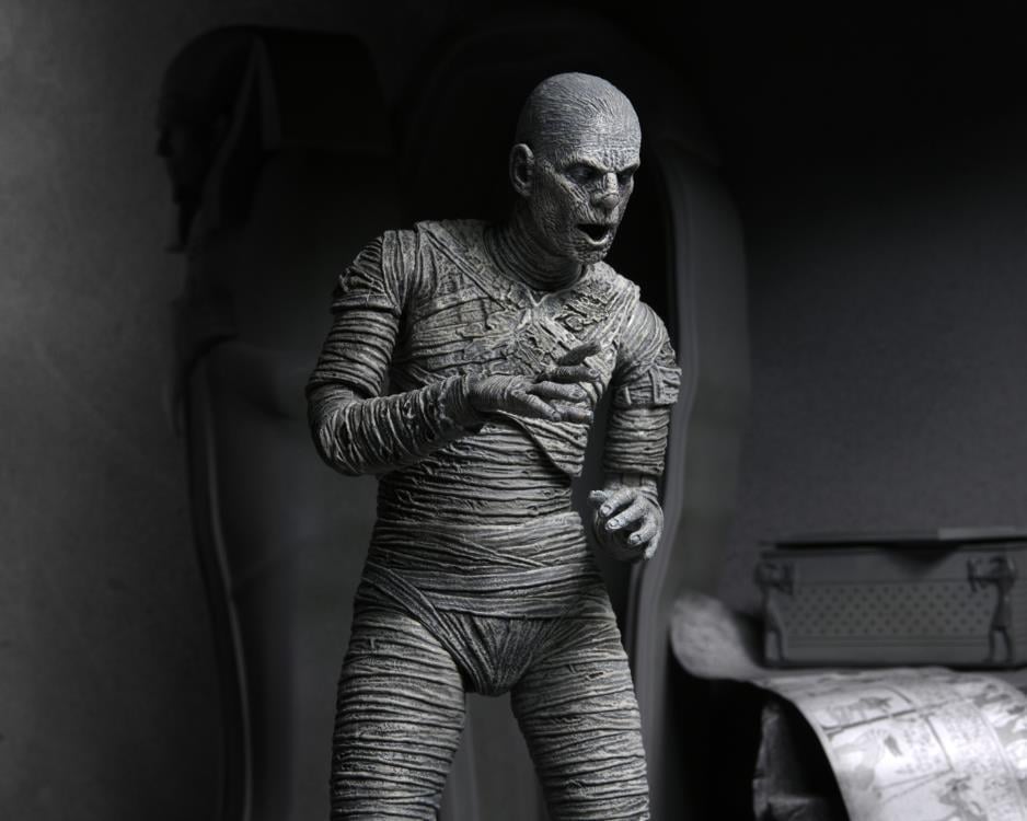 NECA Universal Monsters Ultimate Mummy (Black and White) 90th Anniversary Figure - View 14