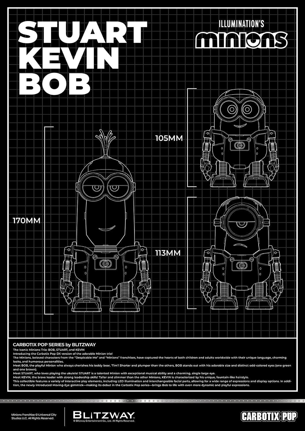 Blitzway Minions Carbotix Pop Kevin 6.5-Inch Action Figure - View 17