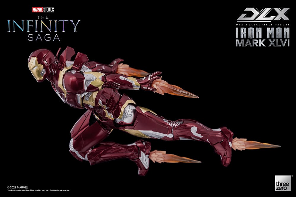 threezero Marvel Avengers: Infinity Saga DLX Iron Man Mark 46 1/12 Scale 7-Inch Action Figure - View 20