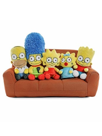 Kidrobot The Simpsons Family on Couch Interactive Plush with Homer, Marge, Bart, Lisa and Maggie