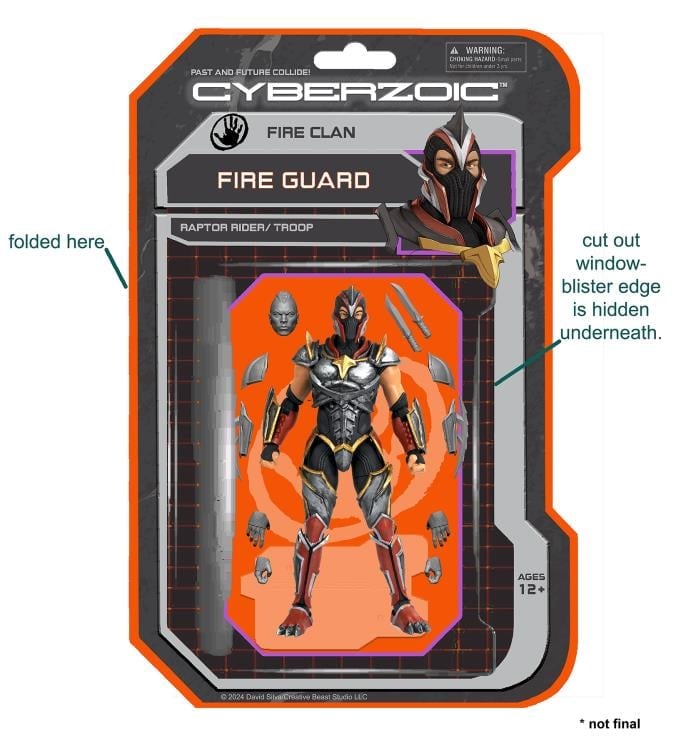 Creative Beast Studio Cyberzoic Fire Guard 1/18 Scale 4-Inch Action Figure - View 8