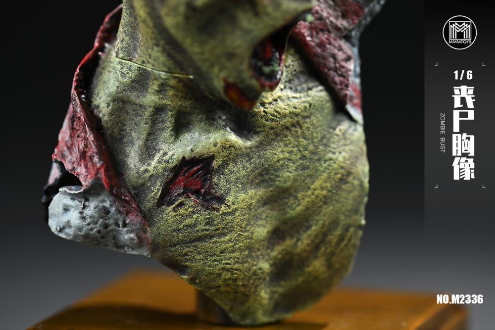 MMMToys Zombie 1/6 Scale Resin Bust, 4-Inch Collectible Statue - View 9