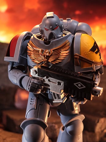 McFarlane Toys Warhammer 40,000 Space Wolves Grey Hunter Plastic Action Figure