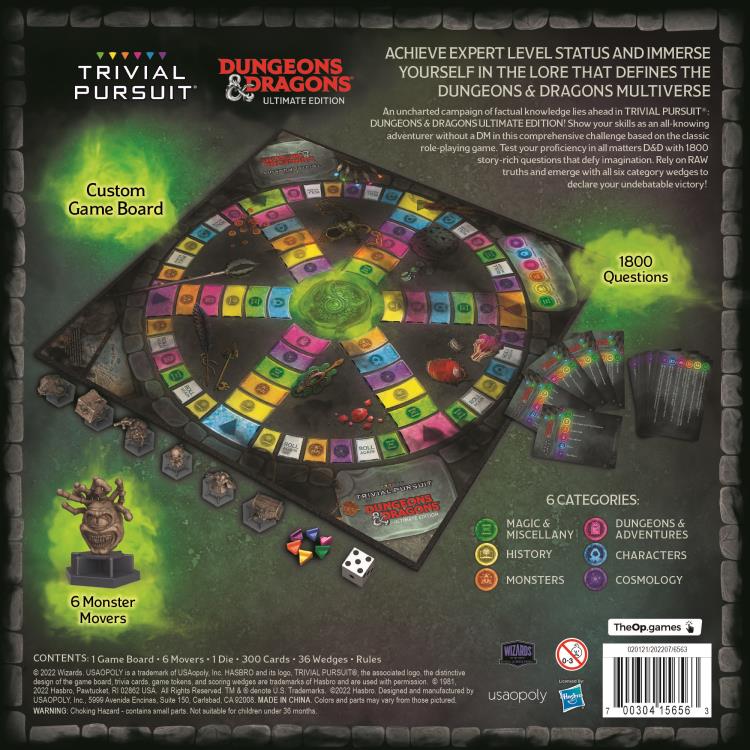 USAopoly Trivial Pursuit: Dungeons & Dragons Ultimate Edition Trivia Board Game - View 9