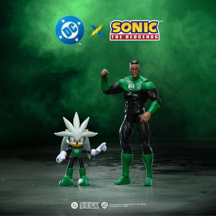 Jakks Pacific DC Comics x Sonic the Hedgehog Silver & Green Lantern Action Figure Two-Pack - View 4