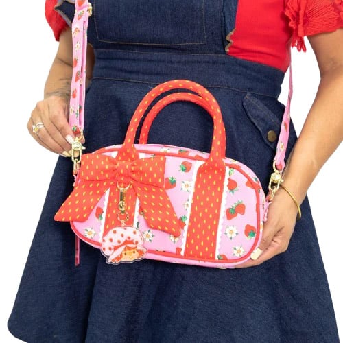 Whatever Strawberry Shortcake Dufflette Crossbody Bag, 5-Inch Cotton and Polyurethane - View 8