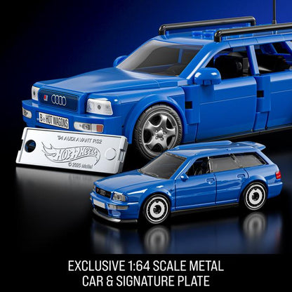 Hot Wheels Speed Series Mattel Brick Shop 1994 Audi Avant RS2 1/32 Scale Building Set - View 4