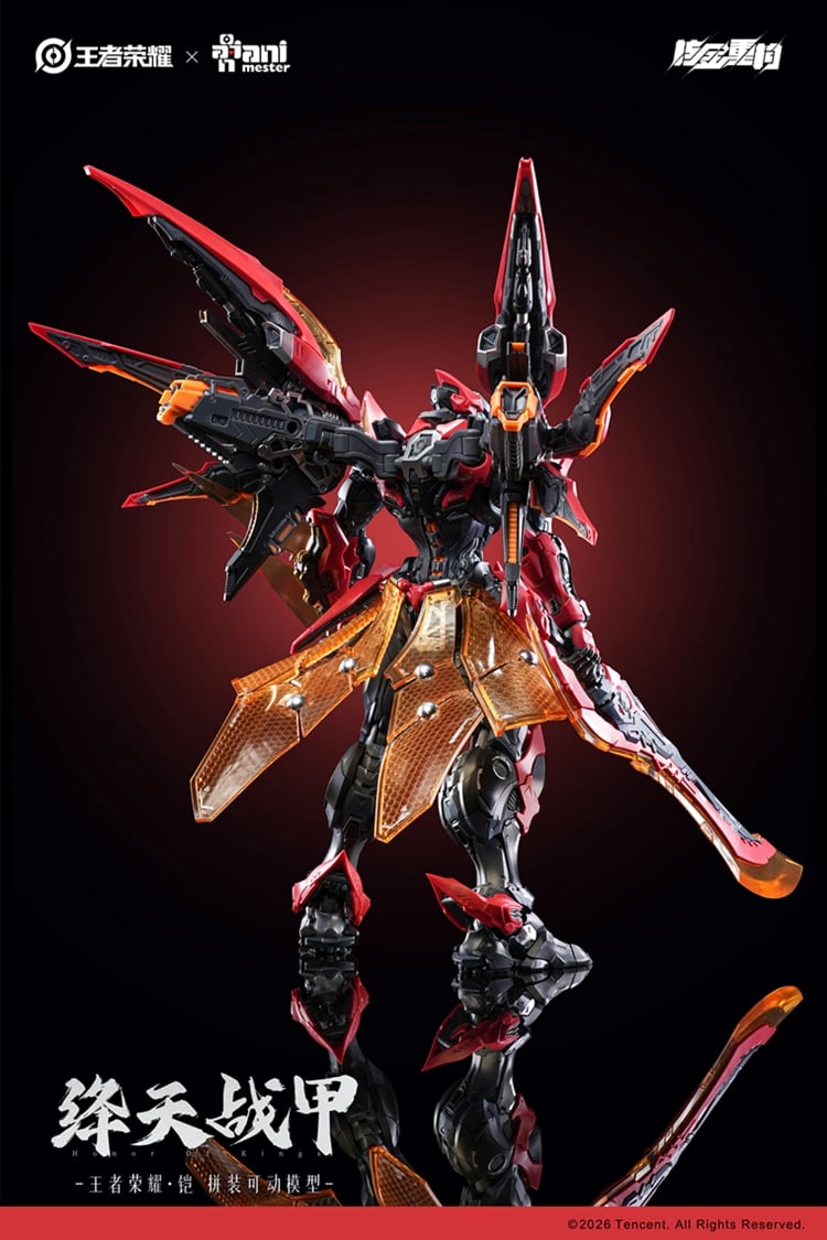 AniMester Honor of Kings Sun Kai (Crimson Sky Armor Ver.) 1/12 Scale Model Kit (With Bonus) - View 19