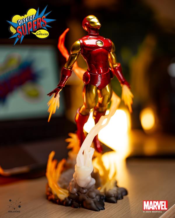 Galaxias Marvel Desktop Supers Iron Man (Classic Edition) 1/8 Scale PVC Figure, 12-Inch - View 4