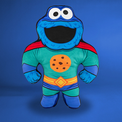 Uncanny Brands Sesame Street Bleacher Buddy Cookie Monster Superhero 22-Inch Plush - View 9