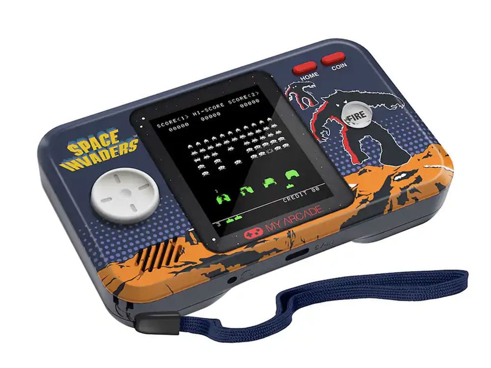 My Arcade Space Invaders Pocket Player Pro with Travel Case Retro Handheld Game - View 2