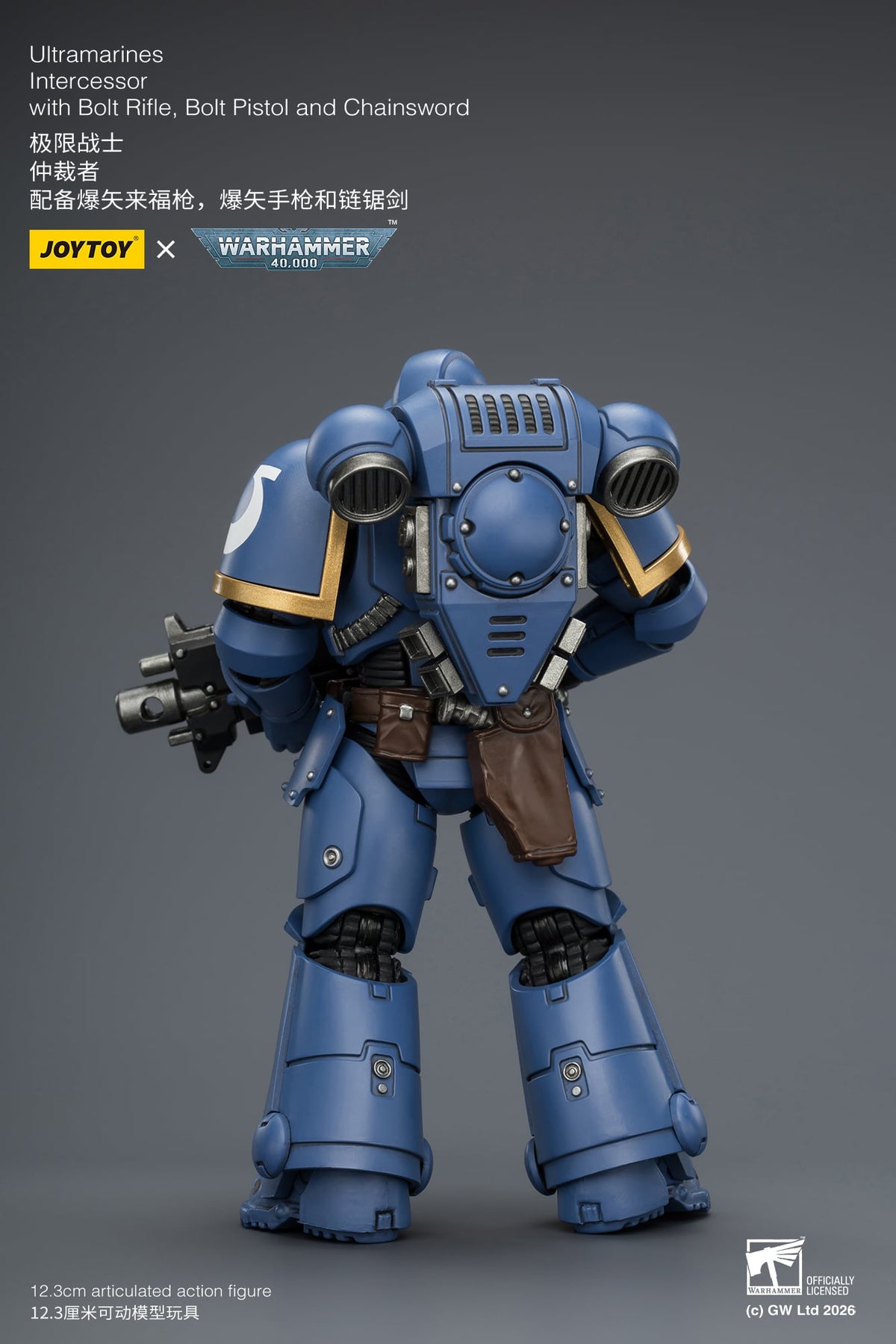 JoyToy Warhammer 40,000 Ultramarines Intercessor 1/18 Scale Plastic Action Figure 4.8-Inch - View 6
