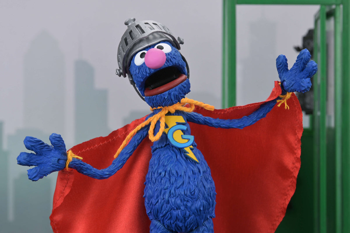 NECA Sesame Street Ultimate Super Grover Plastic Action Figure - View 6