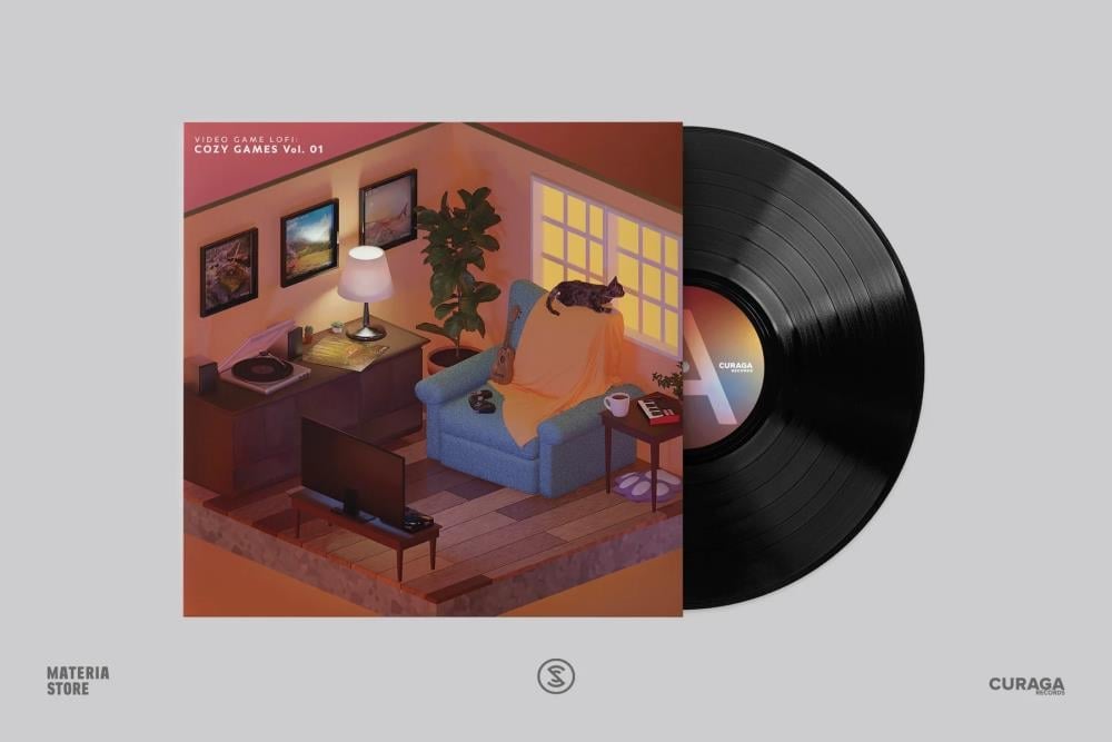 Curaga Records Video Game LoFi: Cozy Games Vol. 01 Vinyl Record LP - View 3