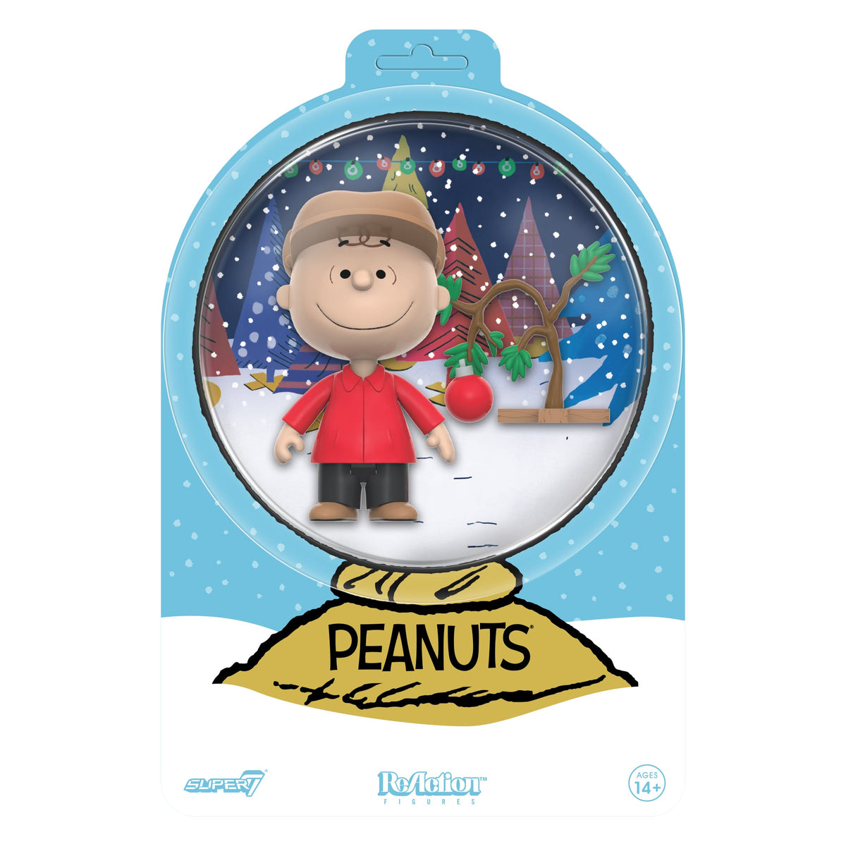 Super7 Peanuts ReAction Charlie Brown and Sad Tree (Snow Globe Card Back) Action Figure - View 4
