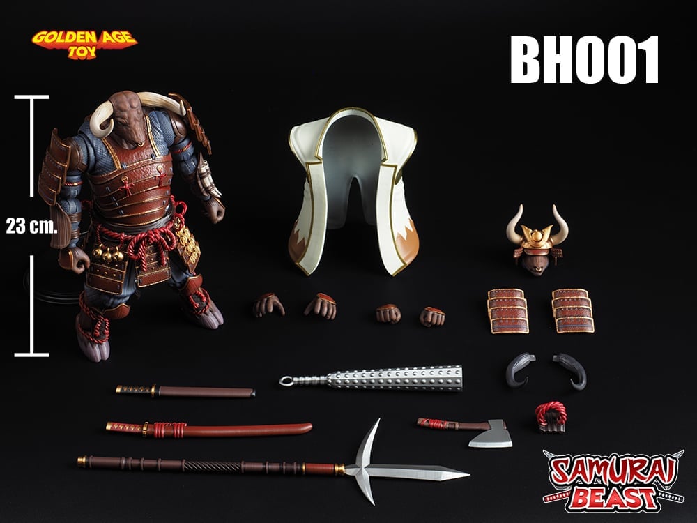 Golden Age Toy Samurai Beast Bone Horn Minotaro Assault Troop 1/12 Scale Figure with Bonus - View 12