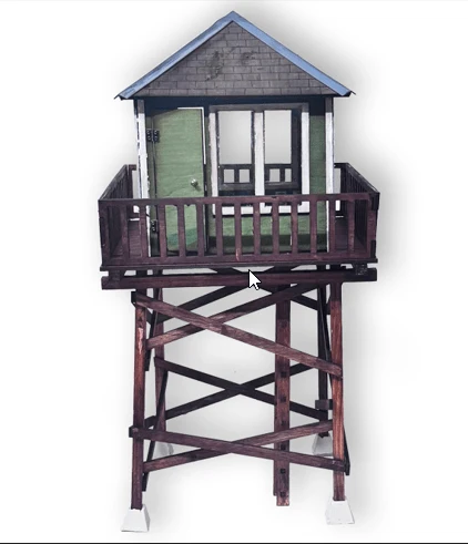 Mini Materials 1/12 Scale Fire Tower Lookout Plywood Miniature, 23.5-Inch - View 3