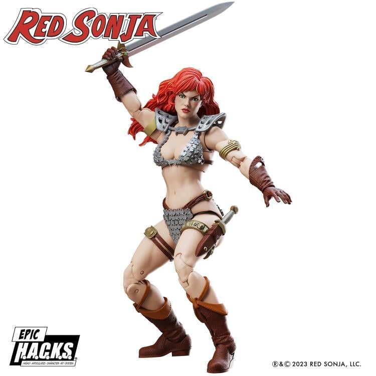 Boss Fight Studio Red Sonja 50th Anniversary EPIC H.A.C.K.S. Red Sonja 1/12 Scale Action Figure - View 5