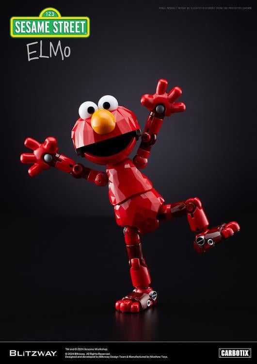 Blitzway Sesame Street Carbotix Elmo Action Figure, 6.7-Inch ABS and Die-Cast - View 8