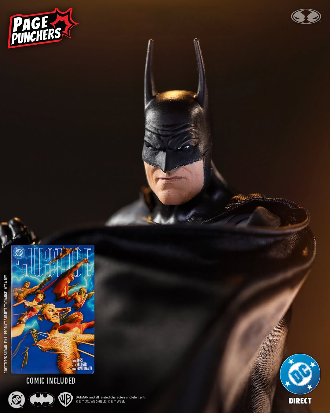 McFarlane Toys DC Direct Justice #1 Page Punchers Batman 7-Inch Action Figure with Comic - View 6