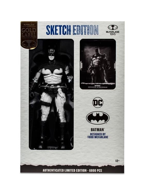 McFarlane Toys DC Multiverse Gold Label Batman Designed by Todd McFarlane (Sketch Edition) Exclusive Action Figure - View 13