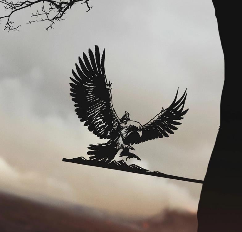 Weta Workshop Metalbird The Lord of the Rings Gandalf on Gwaihir Metal Tree Sign - View 3