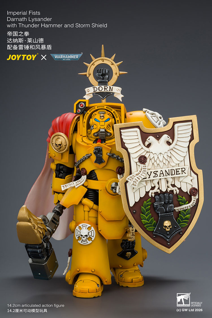 JoyToy Warhammer 40,000 Imperial Fists Darnath Lysander 1/18 Scale Plastic Action Figure 5.6-Inch - View 12